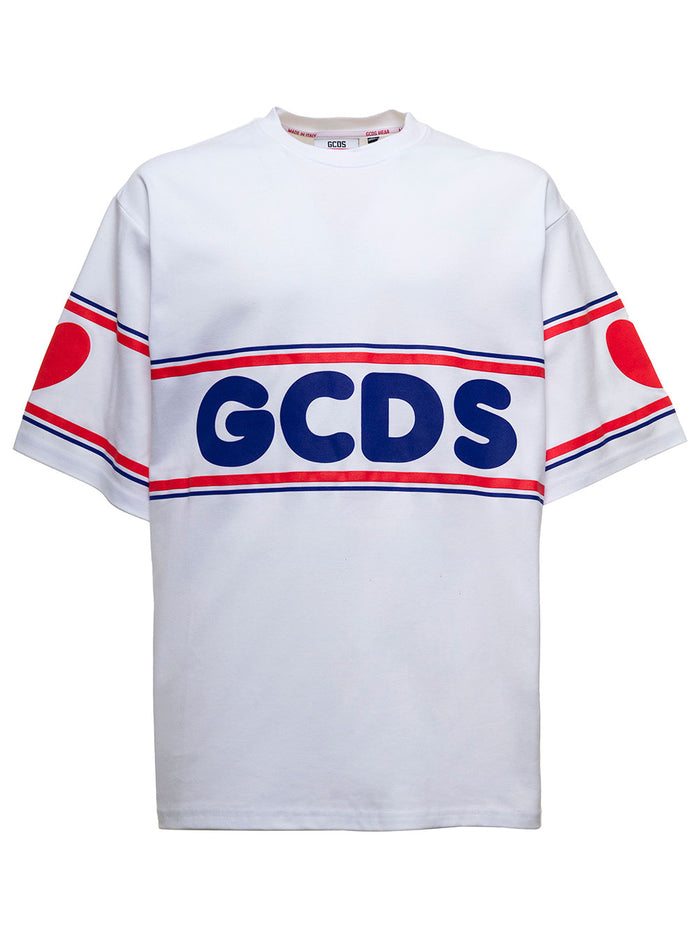Cute Tape Cotton T-Shirt With Logo Print White Tshirts And Polo Shirts