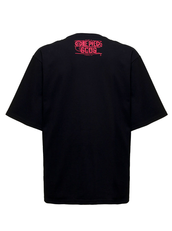 Black One Piece Luffy Cotton T-Shirt Tshirts And Polo Shirts