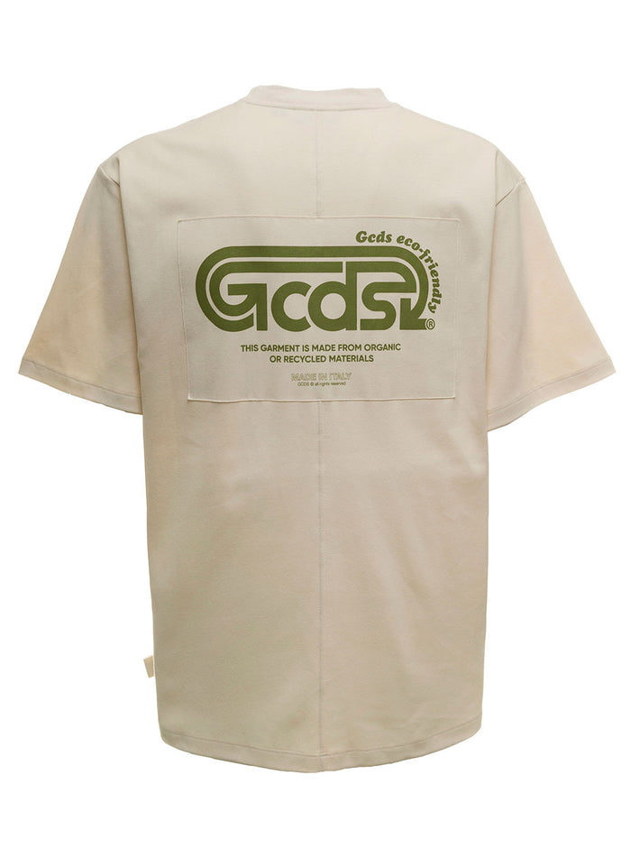Cotton T-Shirt With Logo Print White Tshirts And Polo Shirts