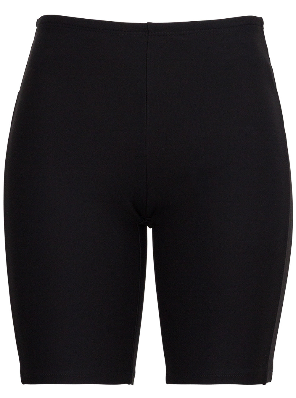 Viscose Blend Cyclists Shorts With Logo Band Black Polyamide Elastane And Bermuda