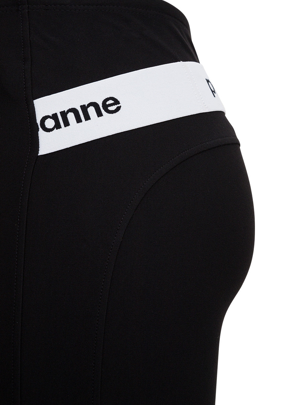 Viscose Blend Cyclists Shorts With Logo Band Black Polyamide Elastane And Bermuda