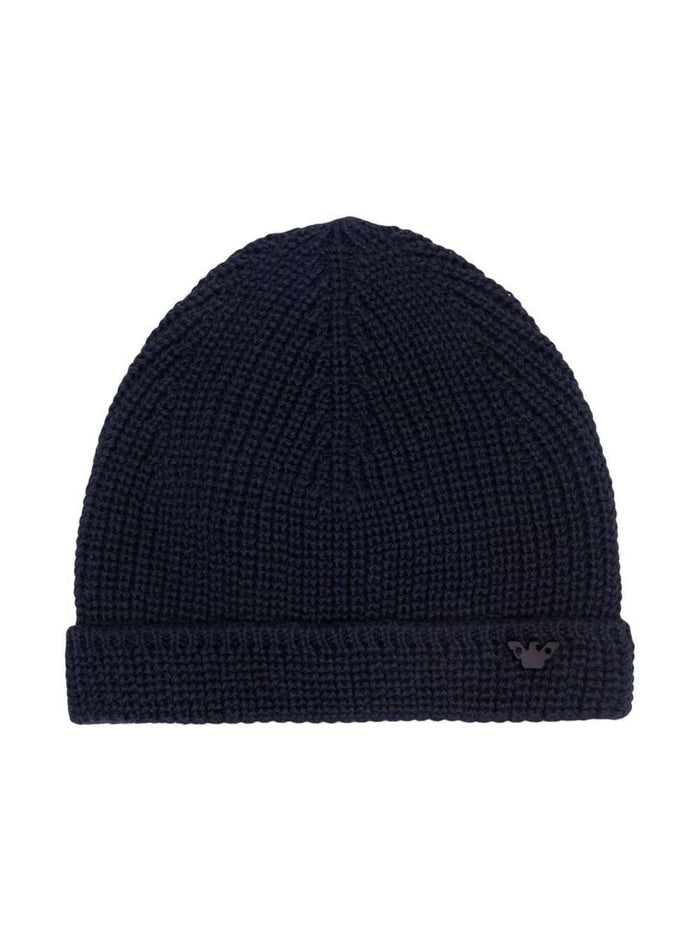 Black Cotton Hat With Logo And Gloves