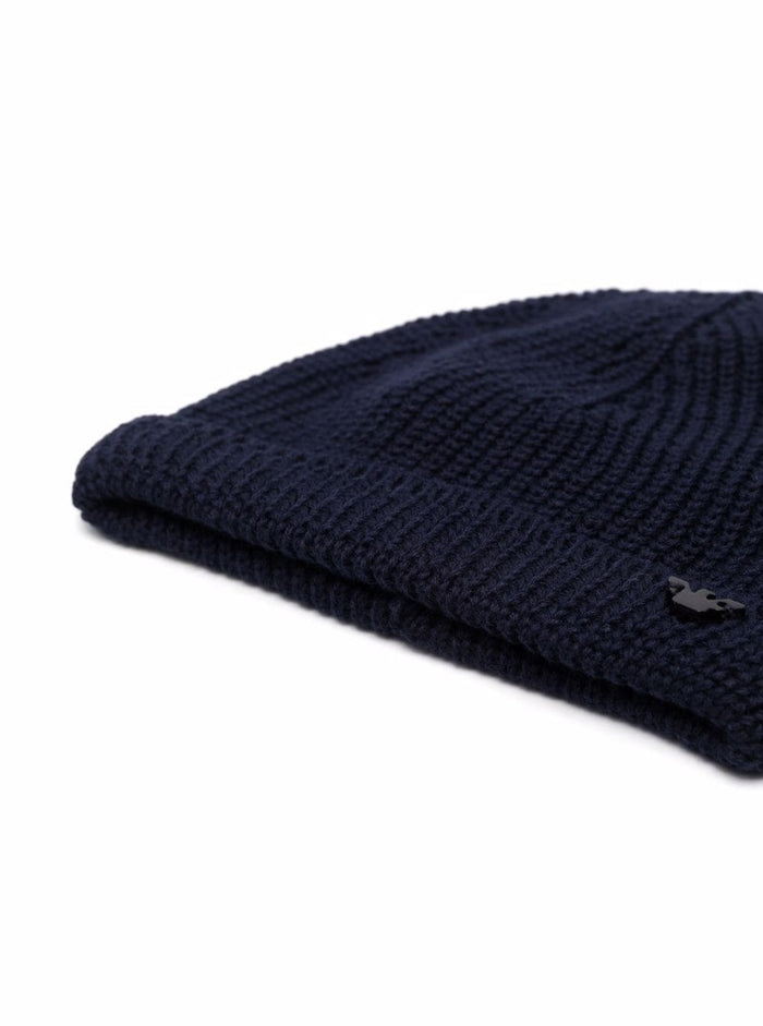 Black Cotton Hat With Logo And Gloves
