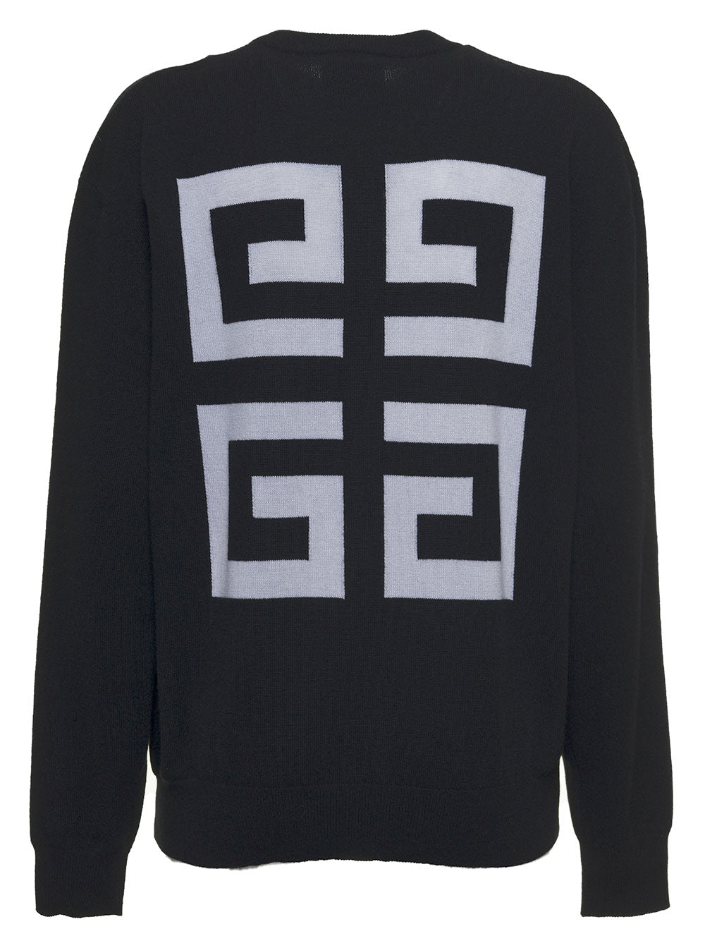 Black Cashmere Sweater With Logo Jersey