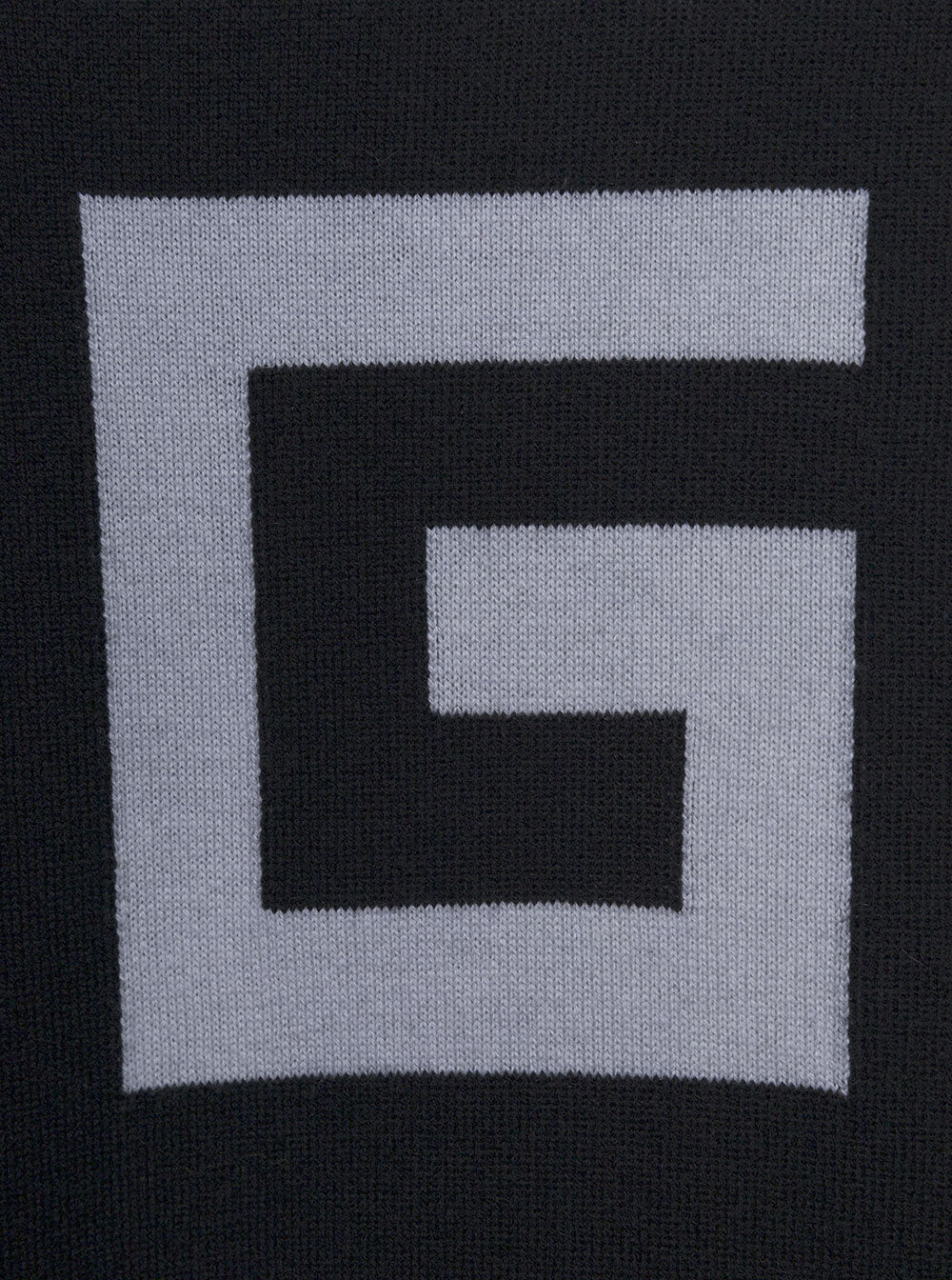 Black Cashmere Sweater With Logo Jersey