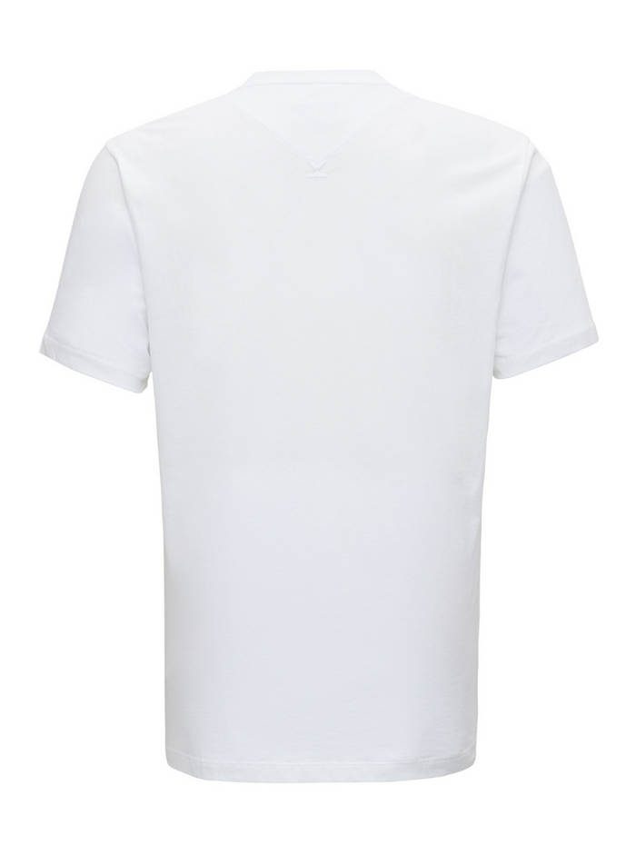 White Cotton T-Shirt With Logo Patch Tshirts And Polo Shirts