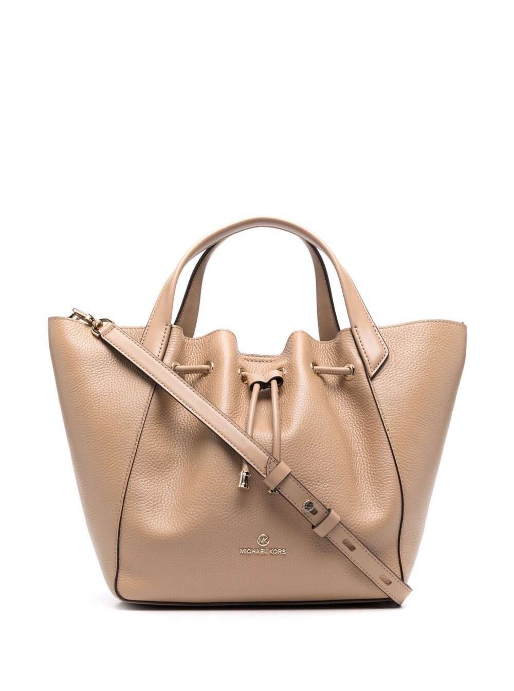 M Michael Kors Phoebe Womans Beige Leather Crossbody Bag Cow