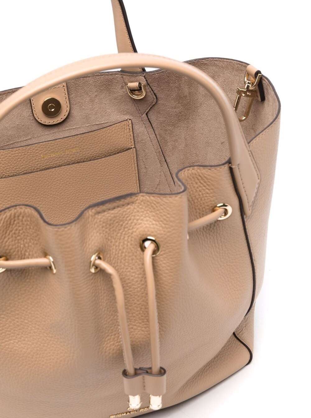 M Michael Kors Phoebe Womans Beige Leather Crossbody Bag Cow