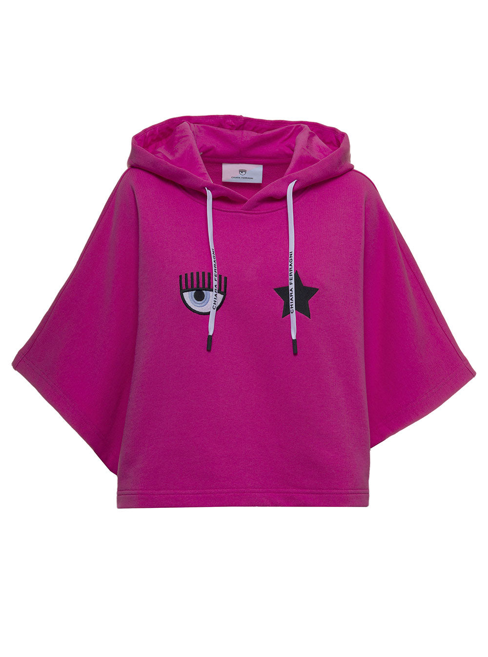 Eye Star Pink Cotton Hoodie Sweatshirts