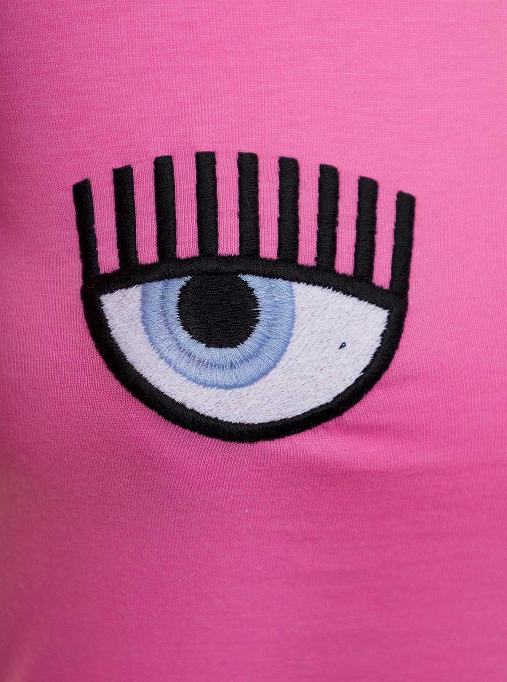 Pink Cotton T-Shirt With Eye Star Print Tshirts And Polo Shirts