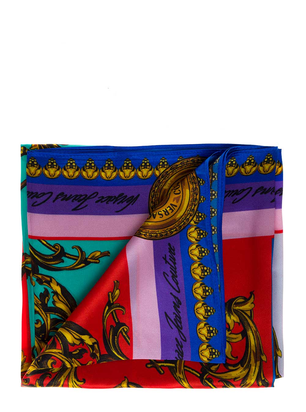 Multicolor Silk Scarf With Logo Scarfs And Foulards