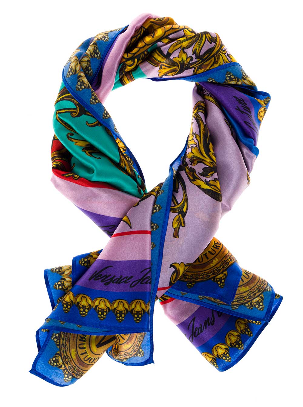 Multicolor Silk Scarf With Logo Scarfs And Foulards