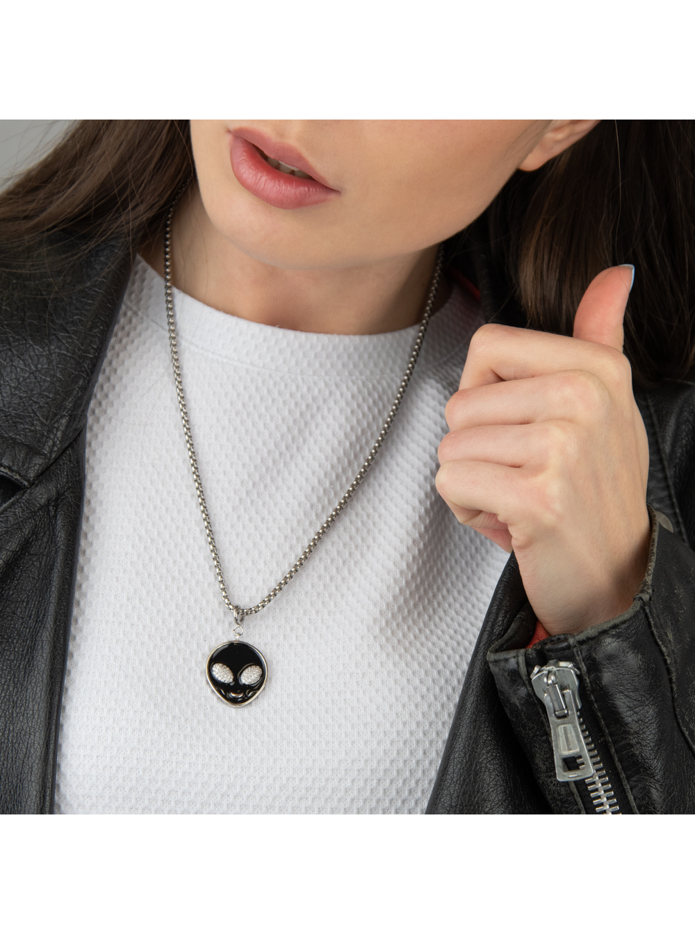 Brother Pendant Black Necklace Grey Necklaces