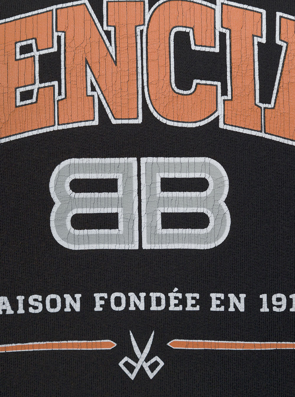 Vintage Jersey Cotton Hoodie With Logo Print Black Sweatshirts