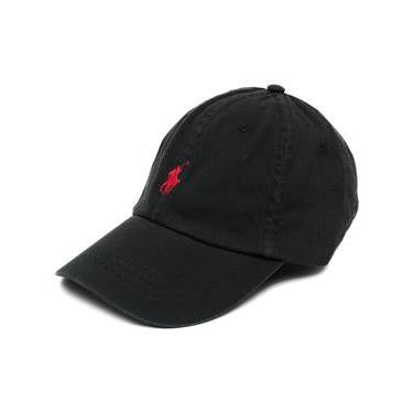 Polo Ralph Lauren Mans Black Cotton Hat With Logo And Gloves