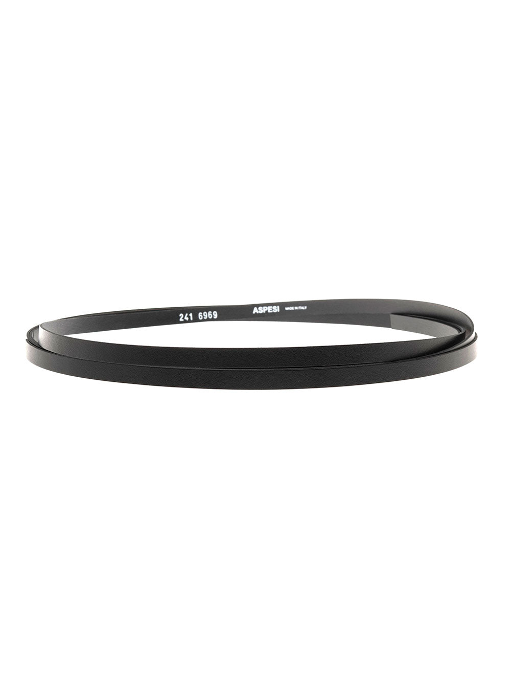 Double Black Leather Belt Calf