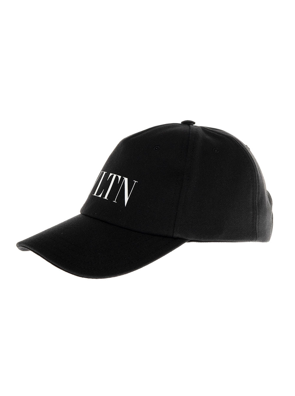 Black Cotton Hat With Vltn Logo And Gloves