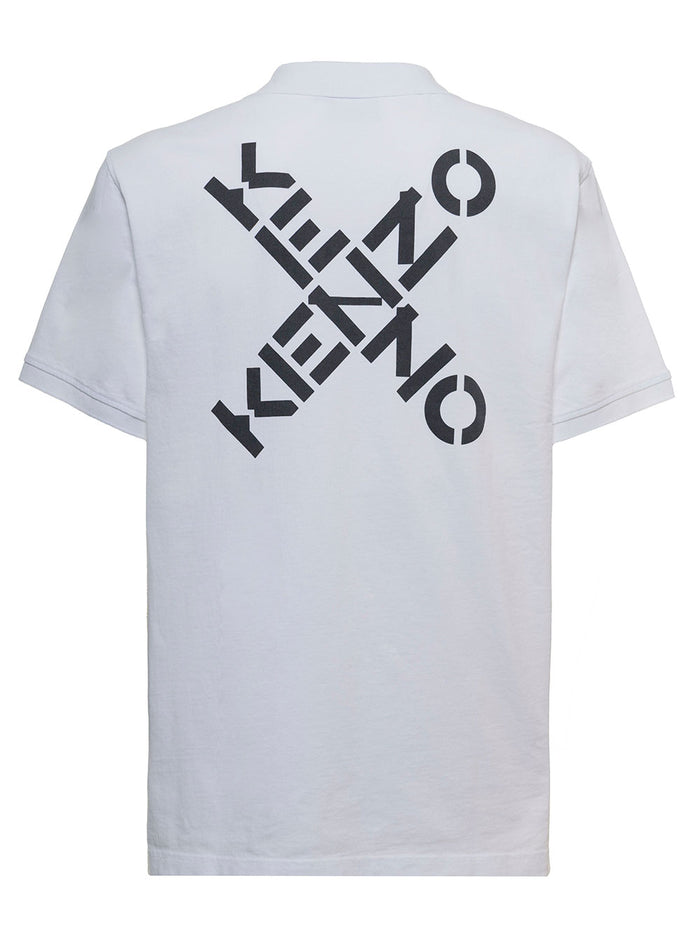 White Cotton Polo Shirt With Logo Tshirts And