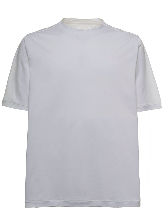 White Cotton Crew Neck T-Shirt Tshirts And Polo Shirts