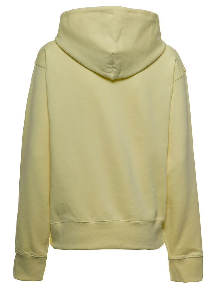 Yellow Jersey Hoodie With Tiger Logo Cotton Sweatshirts