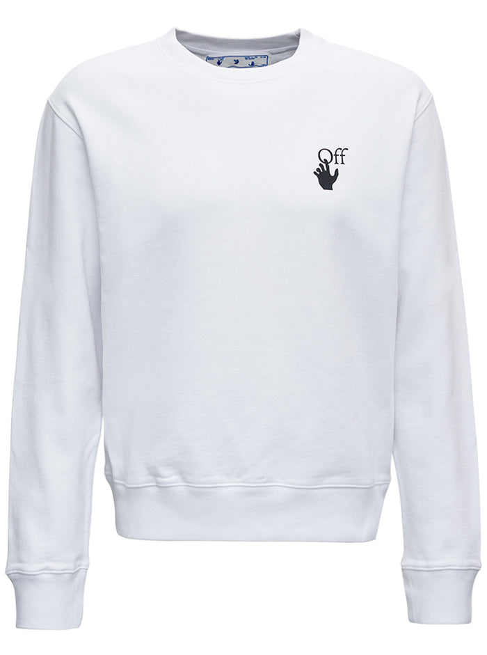 White Caravaggio Jersey Sweatshirt Cotton Sweatshirts