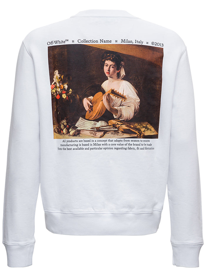 White Caravaggio Jersey Sweatshirt Cotton Sweatshirts