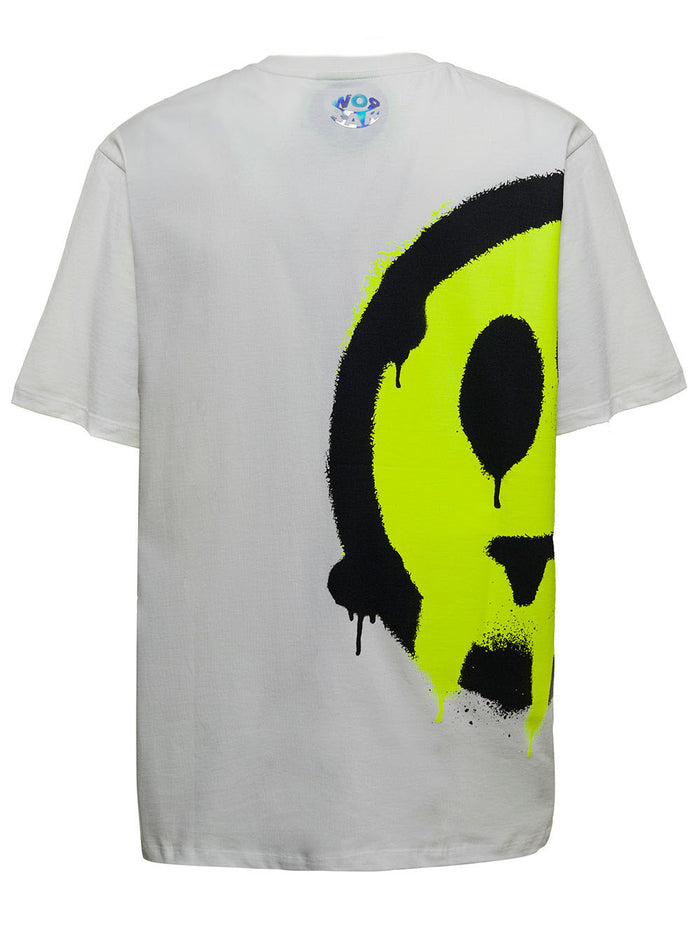 White Cotton T-Shirt With Logo Print Tshirts And Polo Shirts