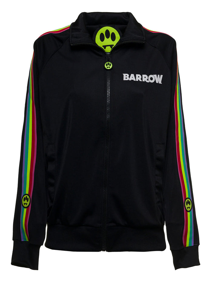 Black Triacetate Sweatshirt With Logo Polyester Sweatshirts