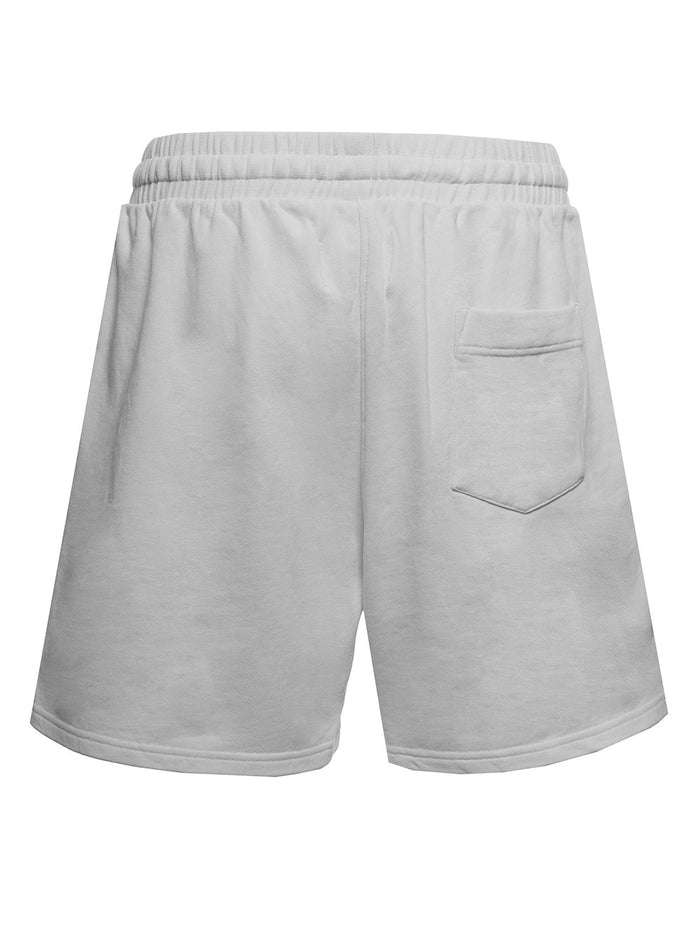 White Organic Cotton Bermuda Shorts With Logo And