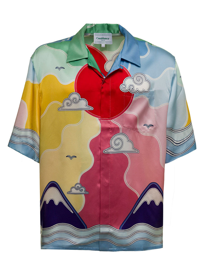 Cuban Multicolor Silk Shirt And Blouses