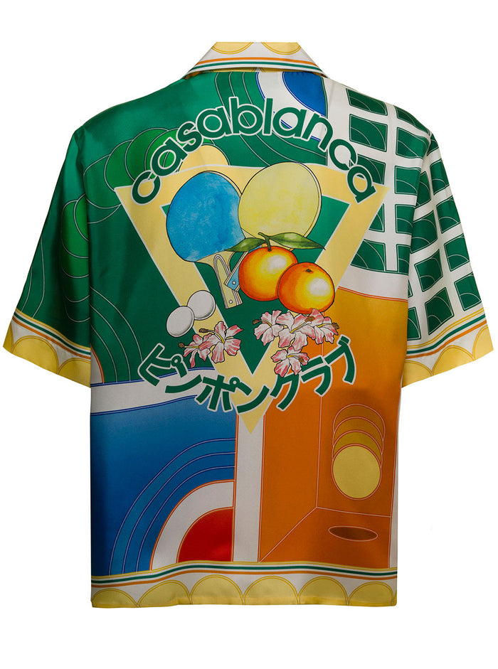 Cuban Multicolor Silk Shirt Blu And Blouses