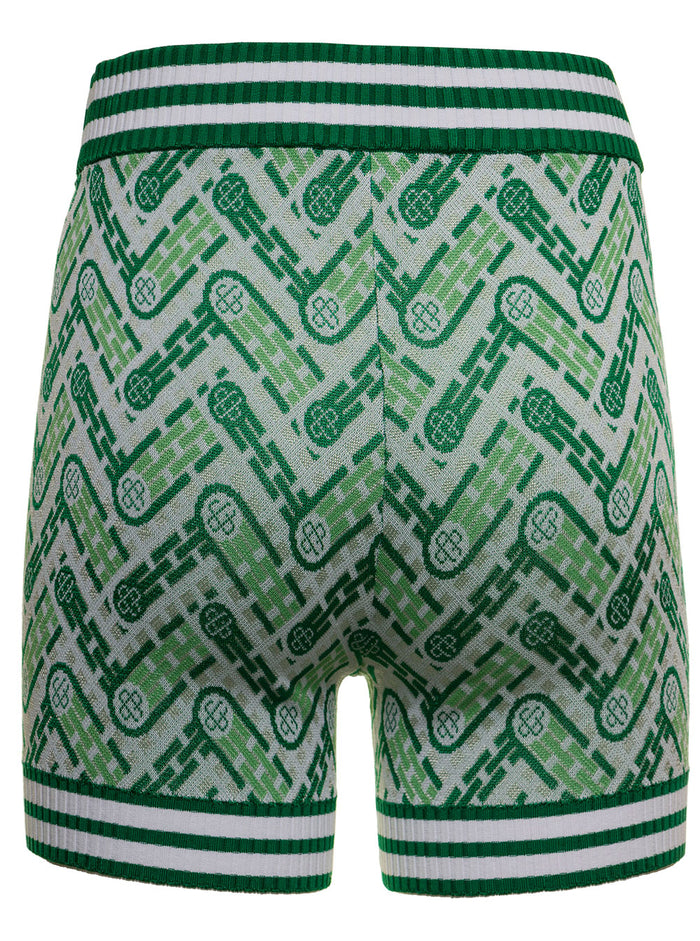 Stretch Viscose Cycling Shorts Green And Bermuda