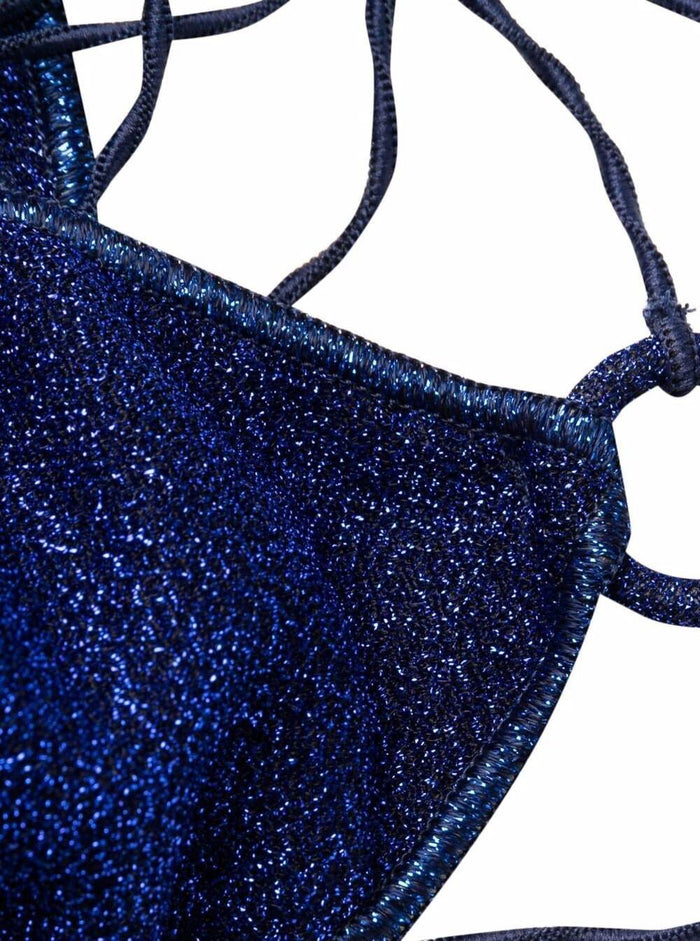 Oséree Woman Lumière Lurex Blue Bikini Blu Polyamide Metallic Beachwear