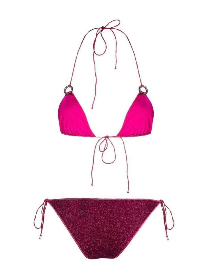 Oséree Woman Lumière Lurex Fuxia Bikini Polyamide Metallic Beachwear