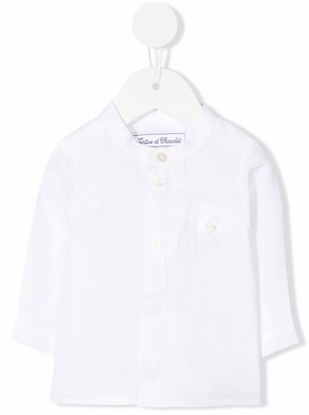 Tartine Et Chocolat Baby Girl White Linen Shirt And Blouses