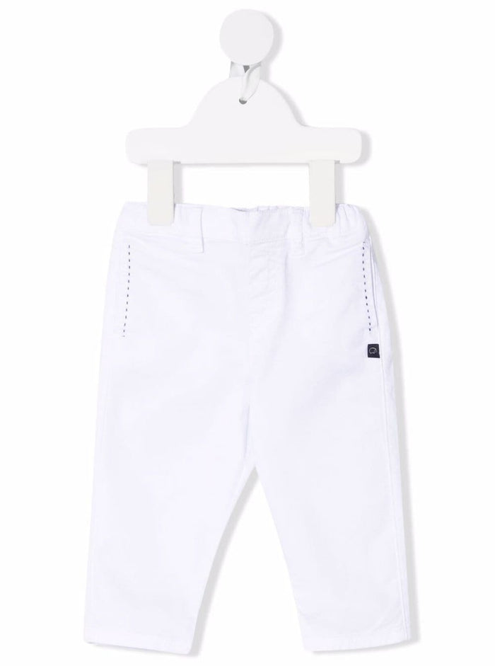 Tartine Et Cholat Baby Boy Cotton White Trousers Elastane