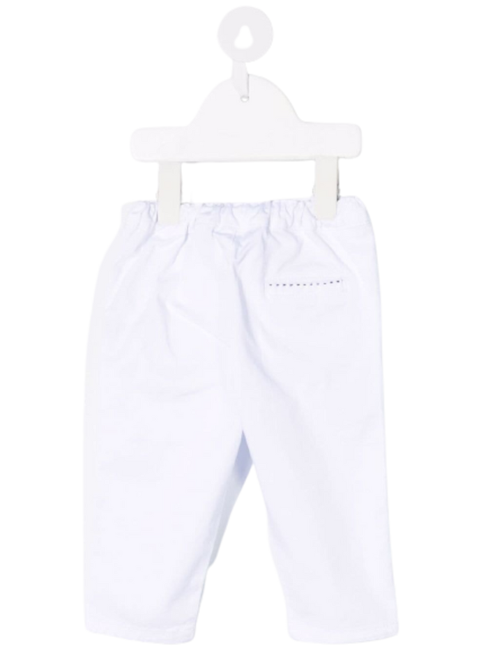 Tartine Et Cholat Baby Boy Cotton White Trousers Elastane