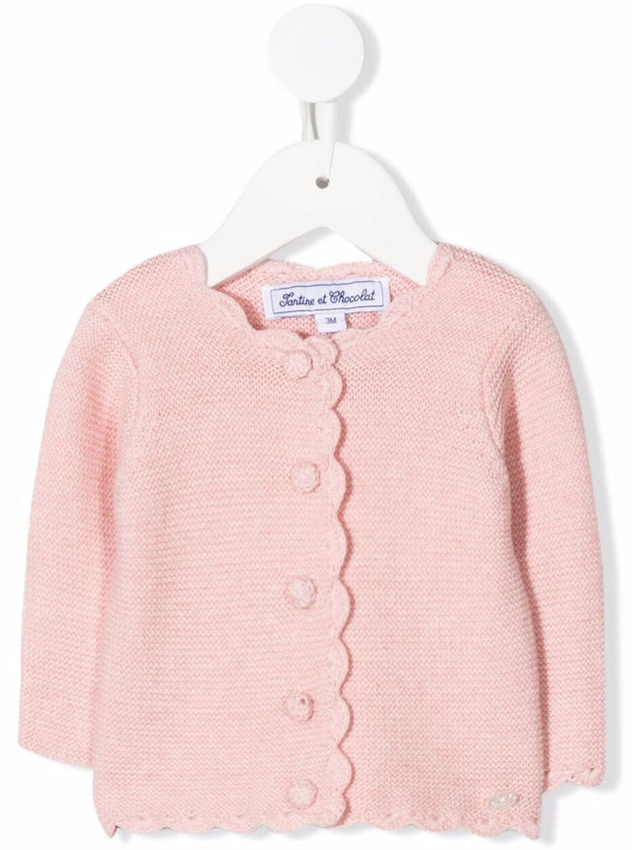 Tartine Et Chocolat Baby Girl Cotton Pink Cardigan Jersey