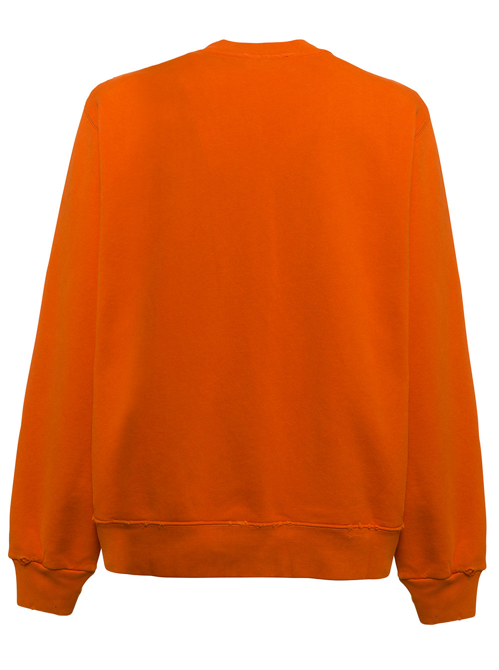 Amiri Man Orange Jersey Sweatshirt With Bandana Logo Cotton Sweatshirts