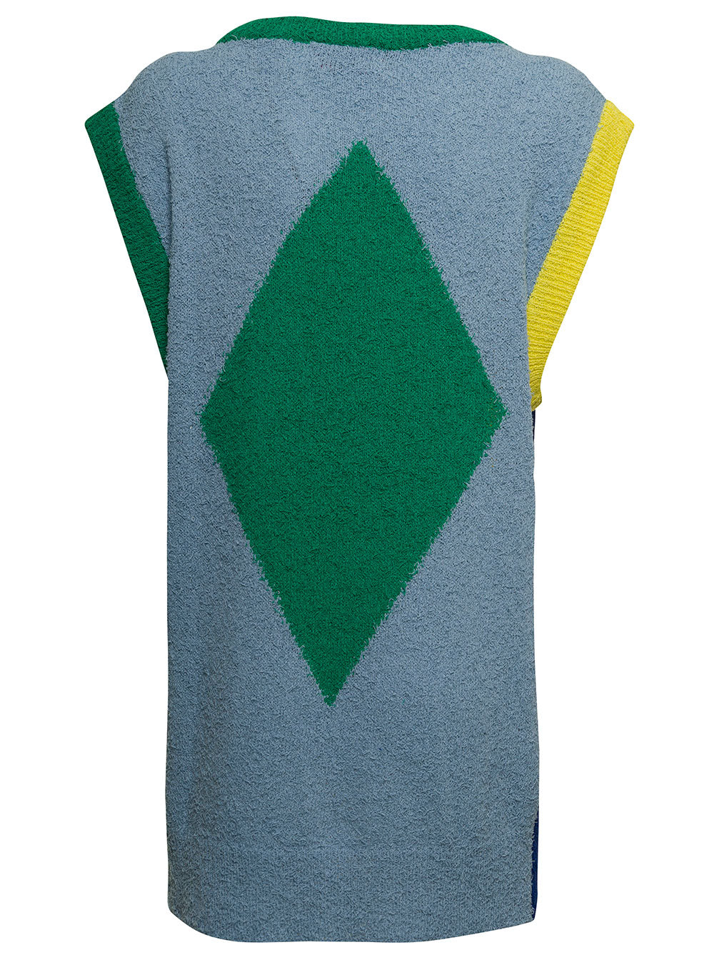 Andersson Bell Womans Multicolor Vest With Geometric Print Blu Polyester Acrylic Jersey