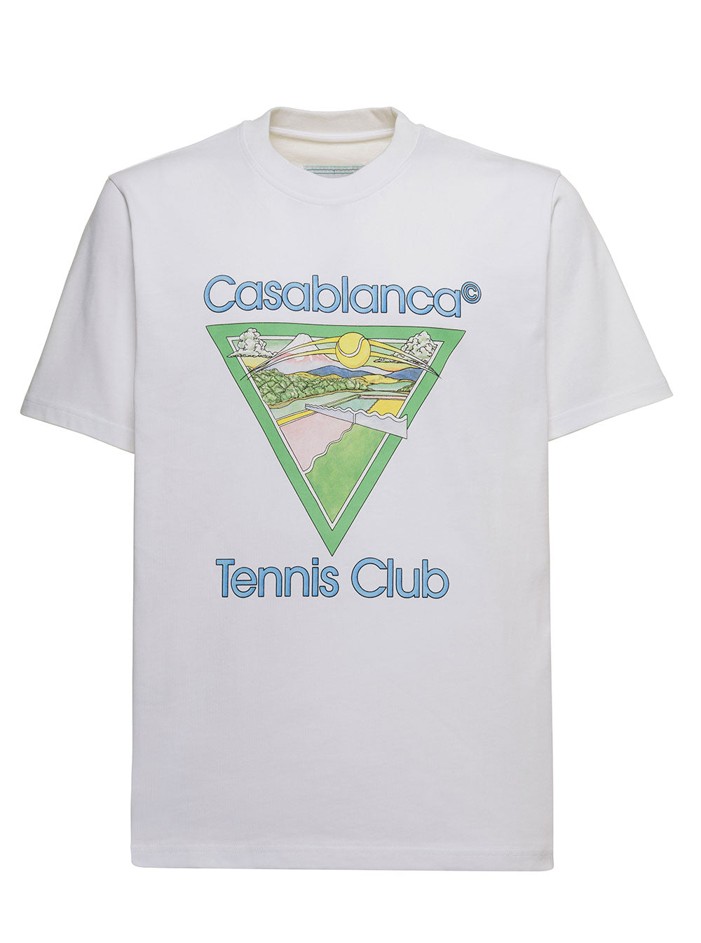 Casablanca White Organic Cotton Mans T-Shirt With Logo Tshirts And Polo Shirts