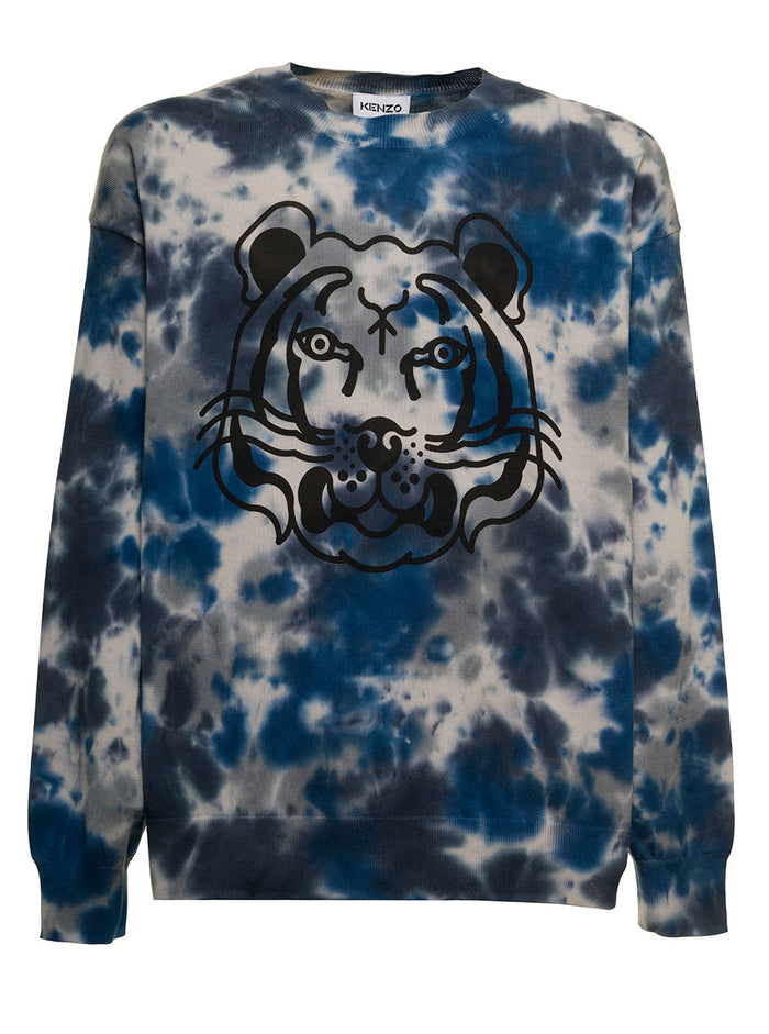 Kenzo Mens Tie Dye Cotton Sweater Jersey