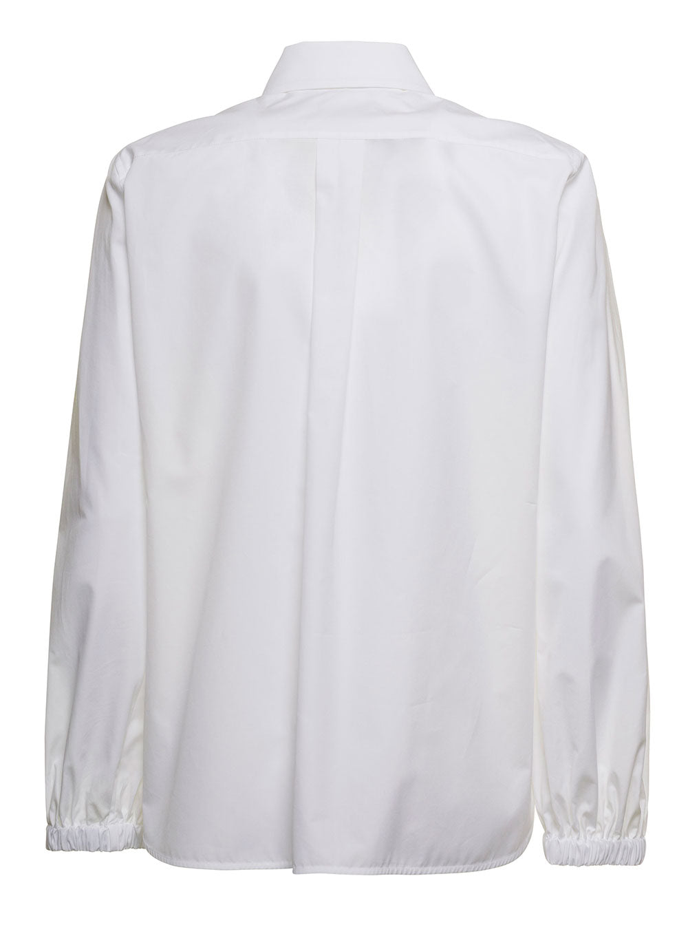 Sesia Max Mara Womans Cotton Poplin Shirt White And Blouses