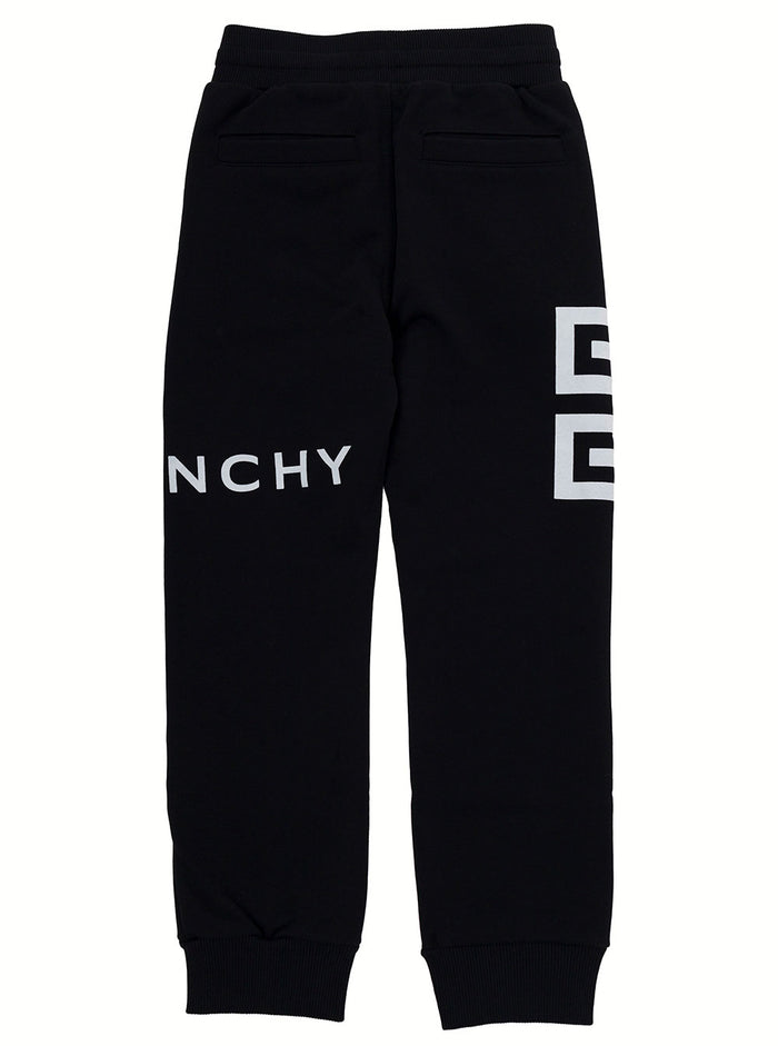Givenchy Boy Blend Cotton Black Jogger Pants With Logo Trousers