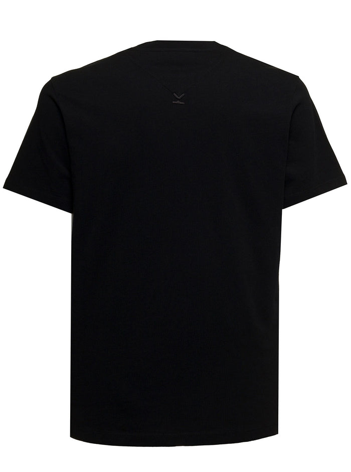 Kenzo Mans Black Cotton T-Shirt With Patch Tiger Tshirts And Polo Shirts