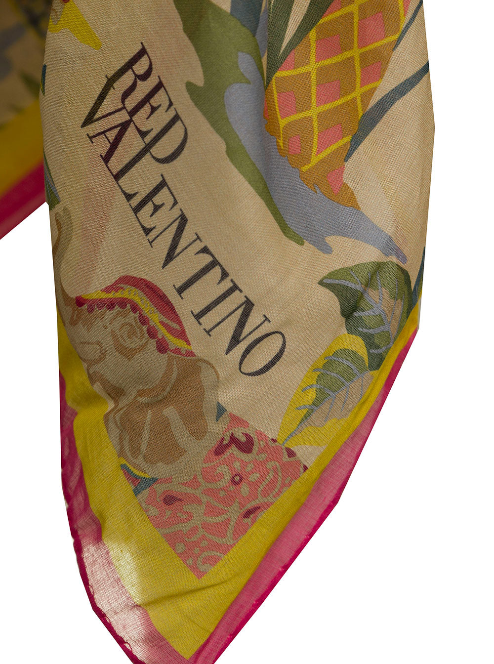 Red Valentino Floral Cotton Woman Sarong With Logo Skirt