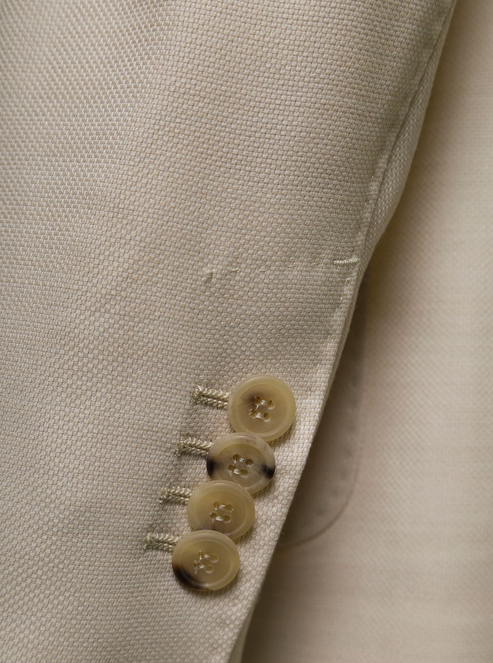 Max Mara Womans Beige Wool Blend Double-Breasted Blazer Virgin Silk Elastane Blazers