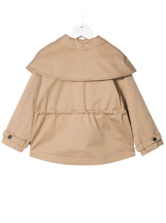 Il Gufo Girl Cotton Beige Short Trench