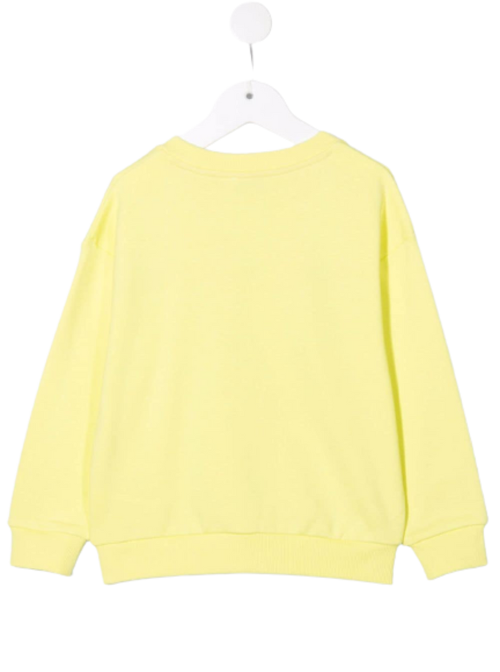 Marc Jacobs Girl Cotton Yellow Sweatshirt With Embroidery Logo Sweatshirts