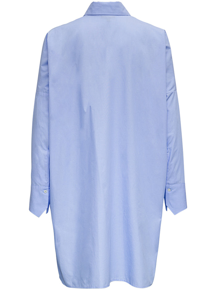 Annie Cotton Poplin Shirt Light Blue And Blouses